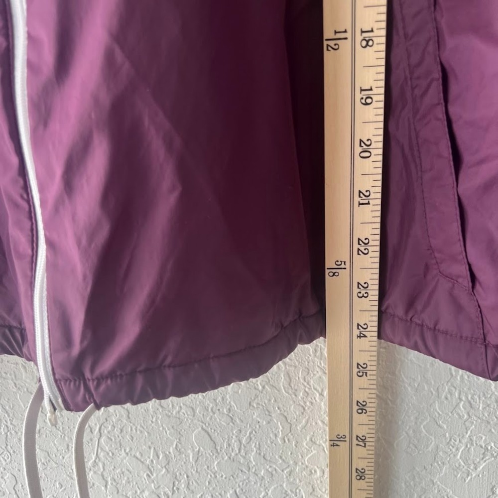 Columbia Womens Purple Fleece Lined Hooded Windbreaker Jacket XL‎ Magenta - Picture 5 of 8